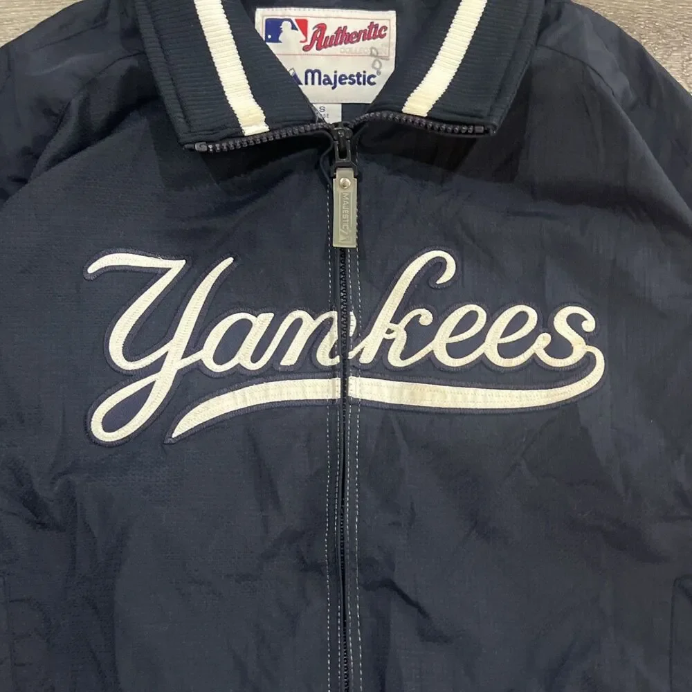 Vintage 90s Majestic MLB New York Yankees Blue Jacket Youth Small or Womens XS/S